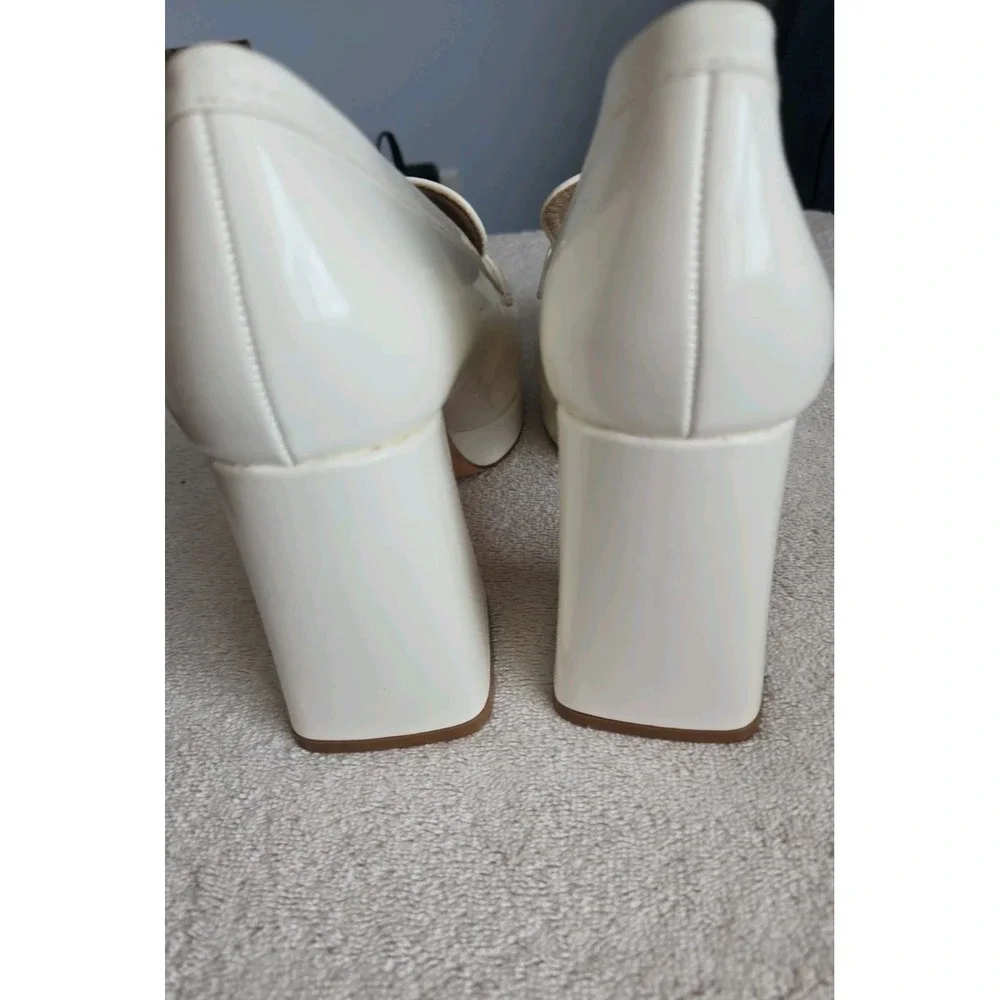 NEW IDIFU In2 Cookie HI Women Chunky Heel Slip On Dress Shoes Size 8 White